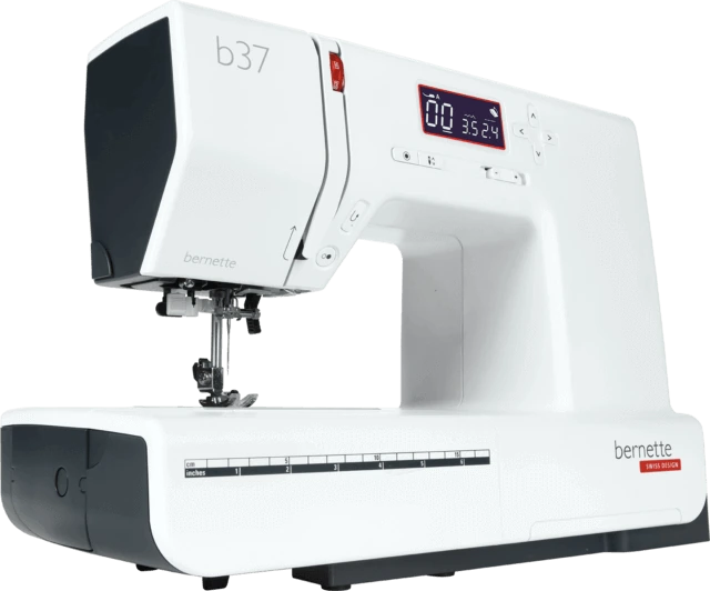 Exact standard bernette 37 white-and-dark manufacturer product photograph. The image shows the machine, not every supplied or optional accessory.