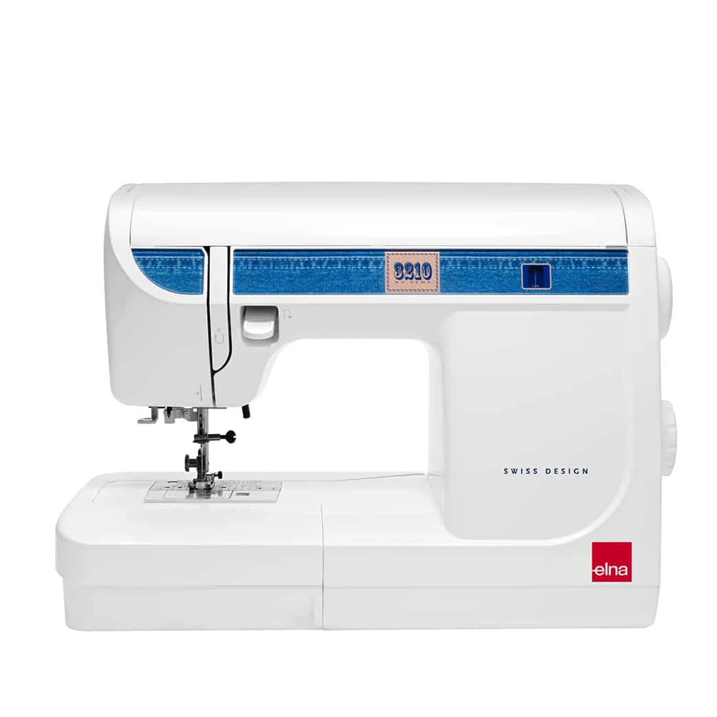 Official Elna 3210 Designed for Jeans mechanical sewing machine; included bag and accessories are not shown.
