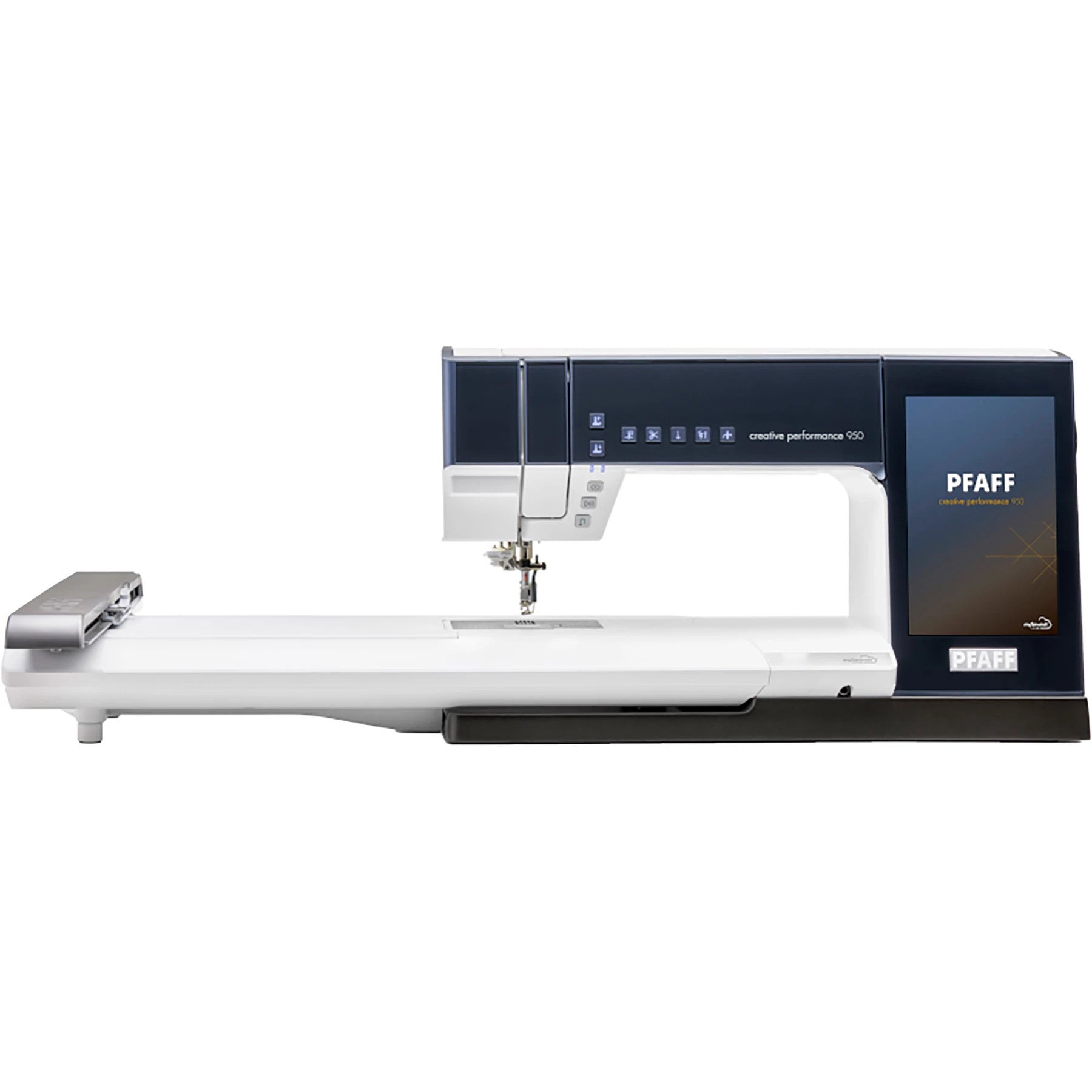 Official PFAFF creative performance 950 sewing-and-embroidery machine image from the exact U.S. product page.