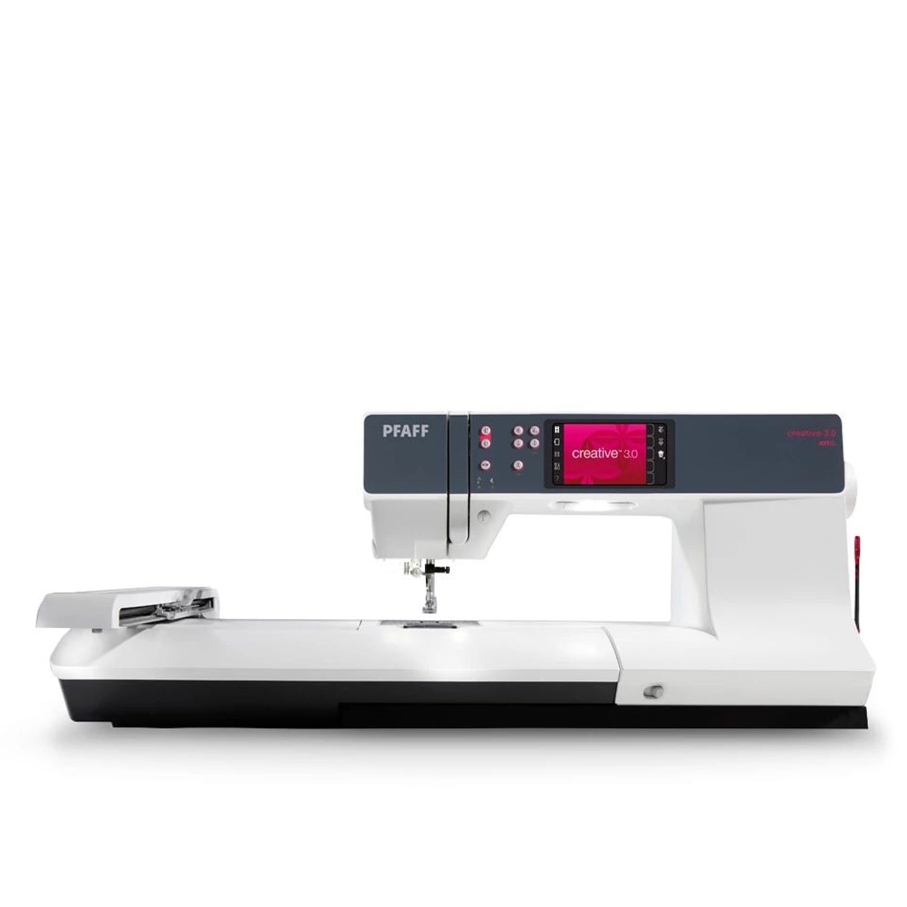 Official PFAFF creative 3.0 sewing-and-embroidery machine image from the exact U.S. product page.