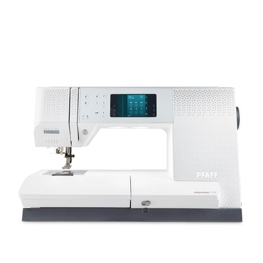 Official PFAFF expression 710 Special Edition sewing machine; the SPECIAL EDITION badge and expression 710 mark are visible.