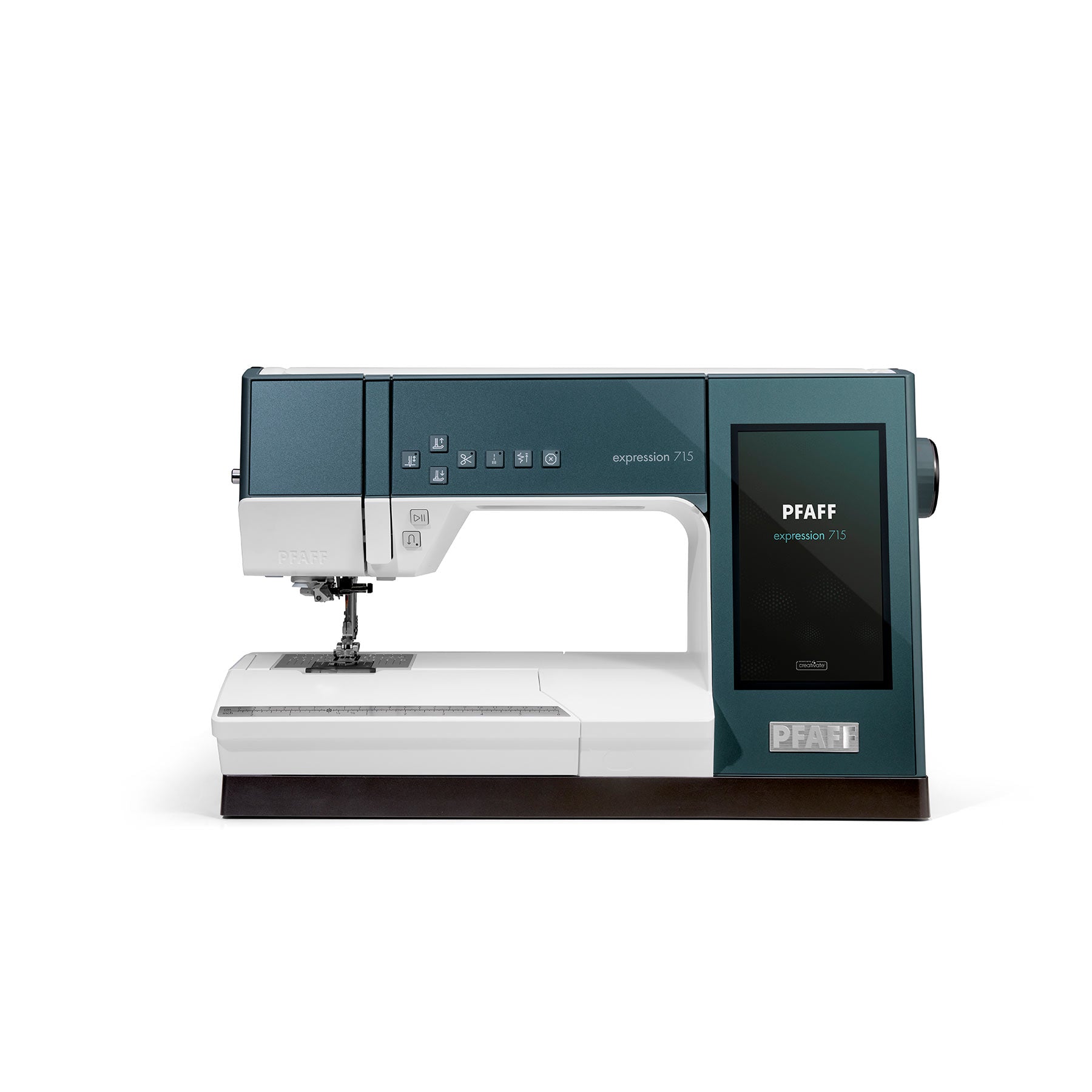 Exact PFAFF expression 715 product image; casing visibly reads expression 715. Shows the machine body, not its full dealer package.