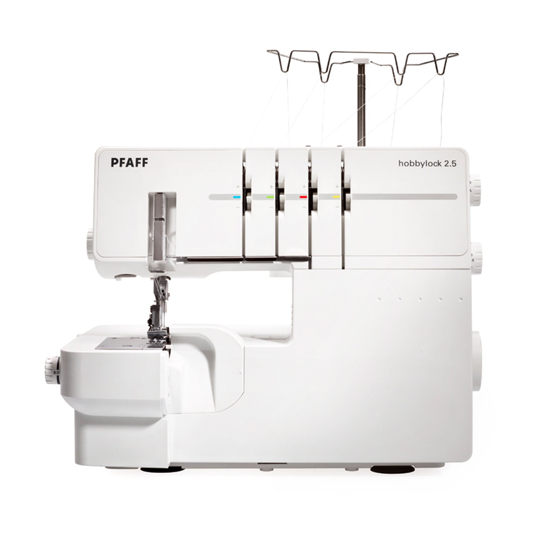 Offizielles Herstellerbild der weißen Overlockmaschine PFAFF hobbylock 2.5.