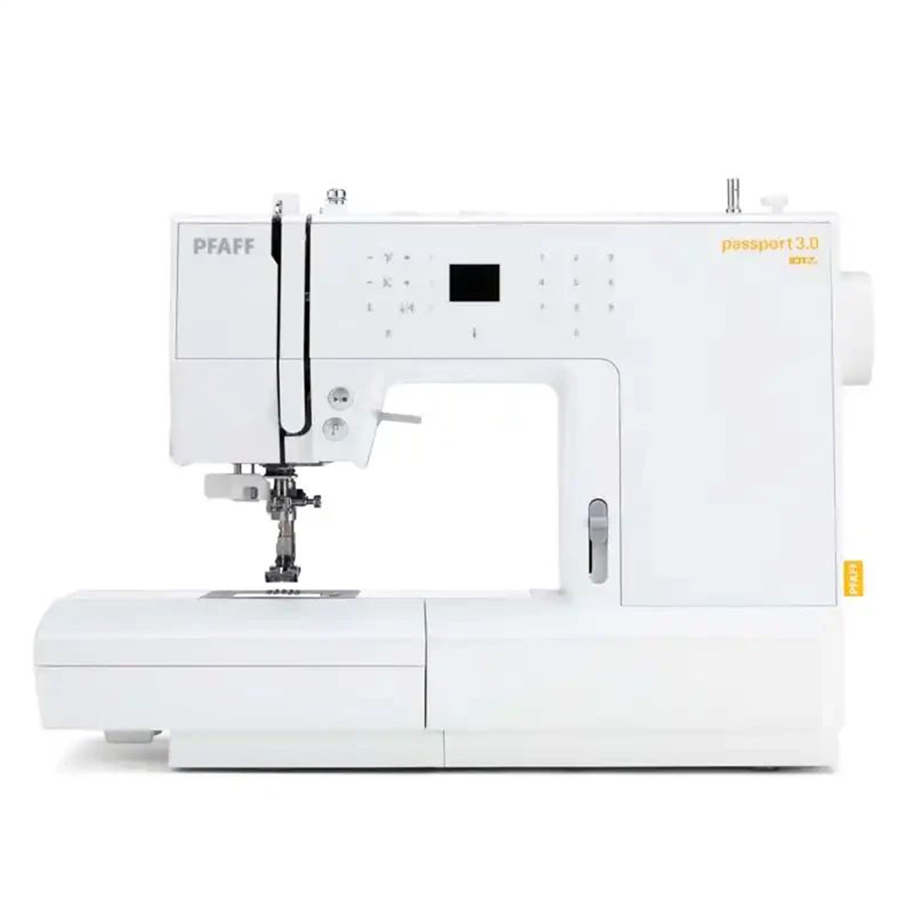 Official PFAFF passport 3.0 computerized sewing machine; the pictured machine body does not show the dealer package.